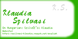 klaudia szilvasi business card